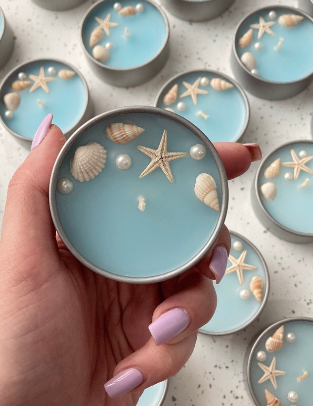 گیفت شمع قوطی فلزی مدل اقیانوسی