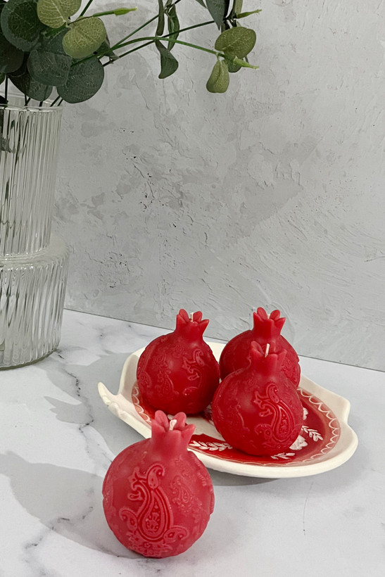 شمع مدل انار طرح برجسته