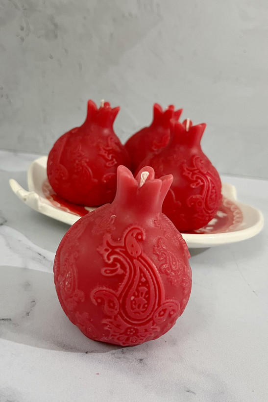 شمع مدل انار طرح برجسته