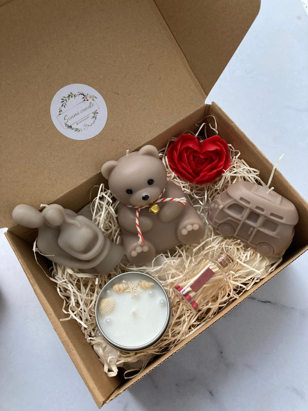 باکس شمع هدیه ی ولنتاین