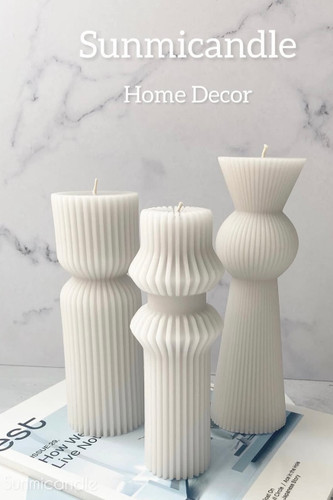 شمع مدل استوانه ی شیاردار