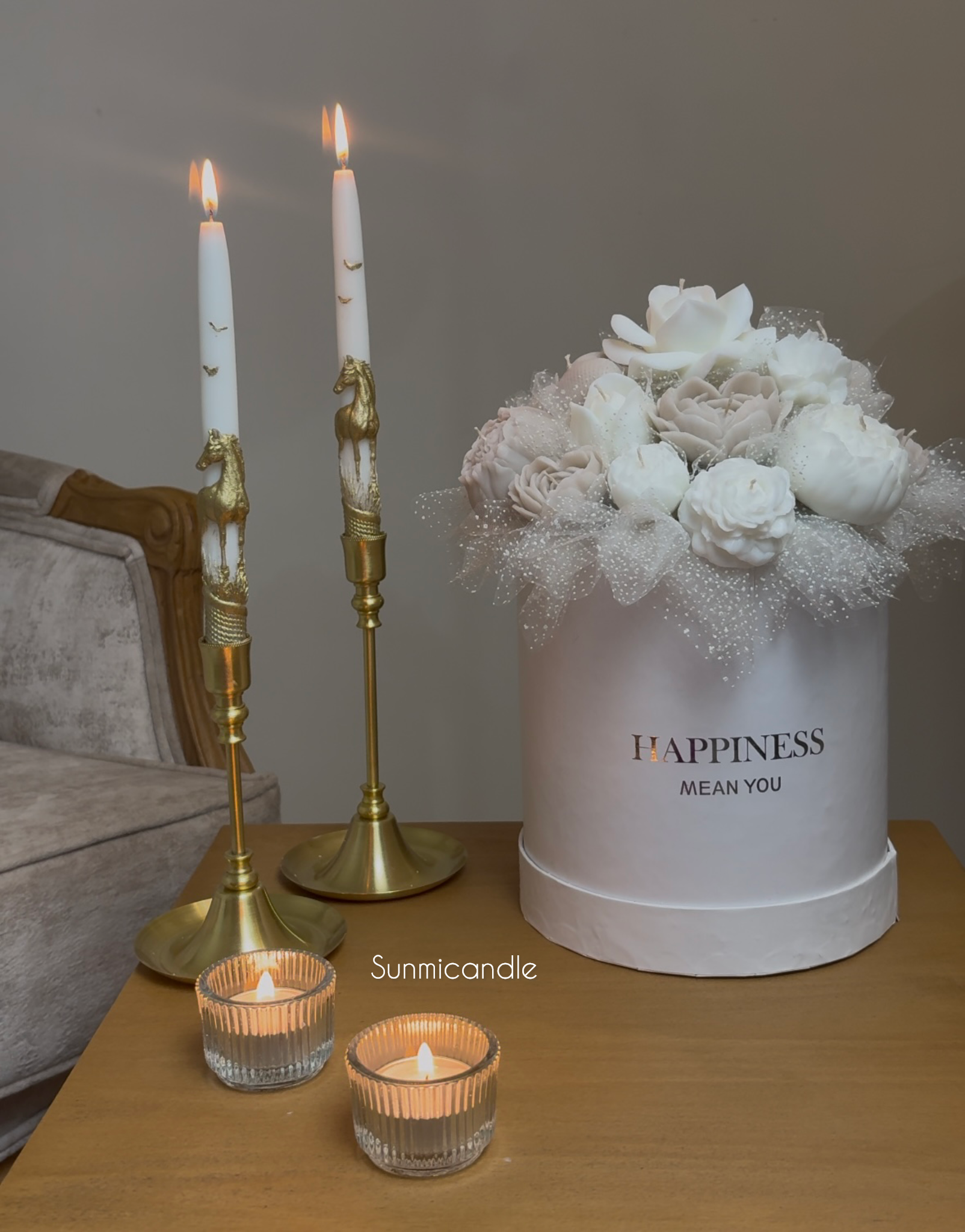 شمع باکس گل معطر
